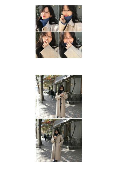 Women's Mid-Length Black Wool Coat - 2026 Autumn/Winter Korean Style, Loose Slimming Fit, Over-the-Knee Hepburn Style