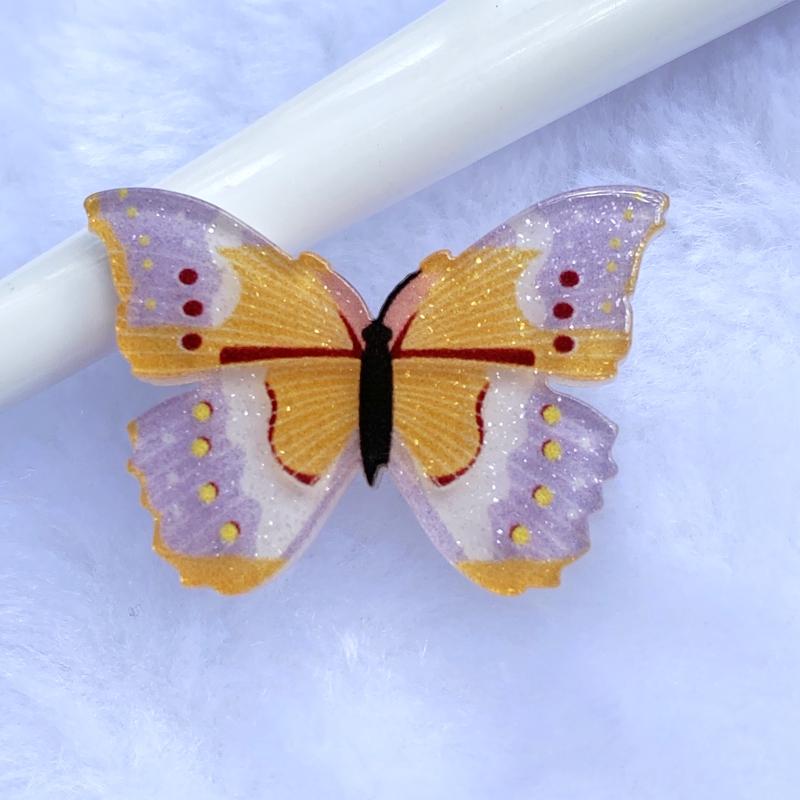 10Pcs Kawaii Cute Mixed Colorful Butterfly Flat Back Resin Cabochons Scrapbooking DIY Jewelry Craft Decoration Accessorie D94