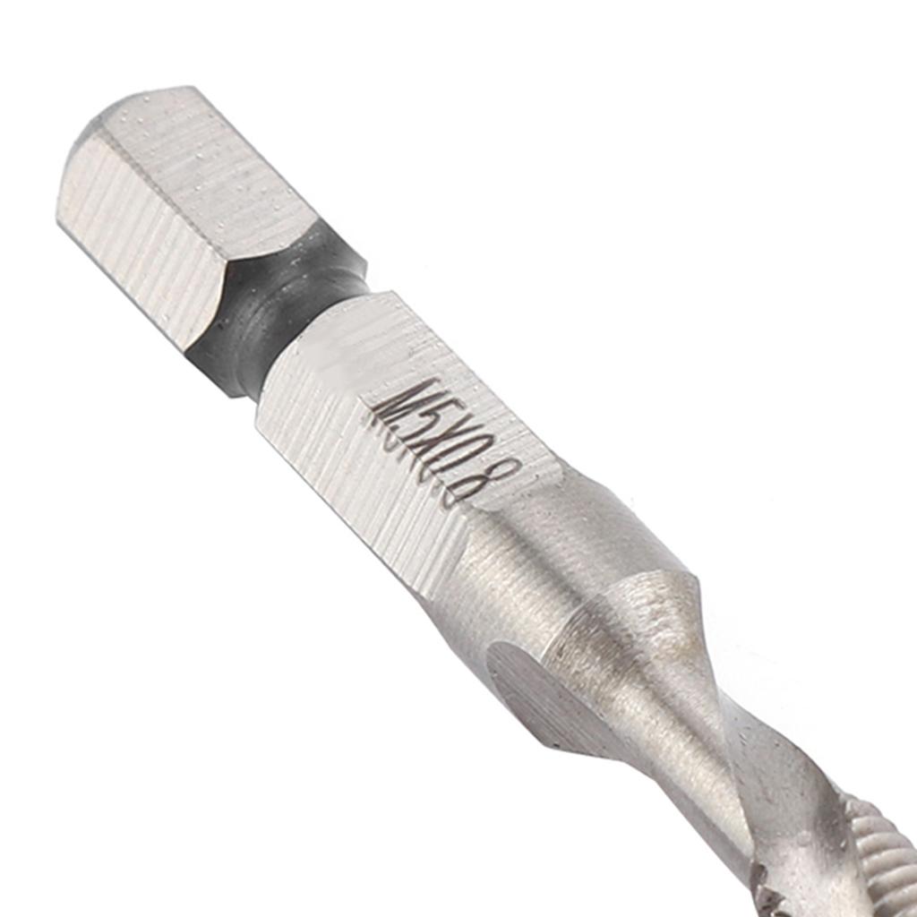 Hex Handle Tap Drill Bits M5 HSS 1/4" Hex Shank Drill & Tap Taper Drill Bits Power Tool Part