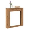 Handcrafted Oak Fireplace Surround 100x20x100 Cm Engineered Wood