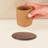 ULDIGI Set of 4 Wooden Coasters, 3.46 Inch Square, Heat-Resistant Cup Mats, Dining Table Placemats, Home Kitchen Table Protectors