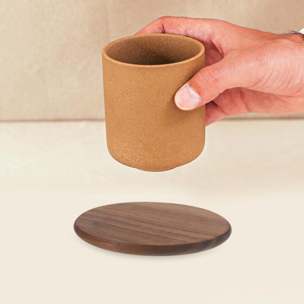 ULDIGI Set of 4 Wooden Coasters, 3.46 Inch Square, Heat-Resistant Cup Mats, Dining Table Placemats, Home Kitchen Table Protectors