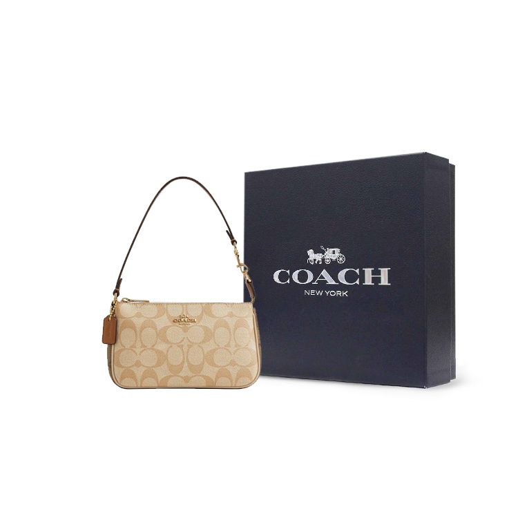 Coach Nolita 19 Classic Monogram Print Vintage Zipper PVC Leather Underarm Bag Mahjong Clutch Handheld Shoulder Bag Small Women Bags CS444-IMU4V