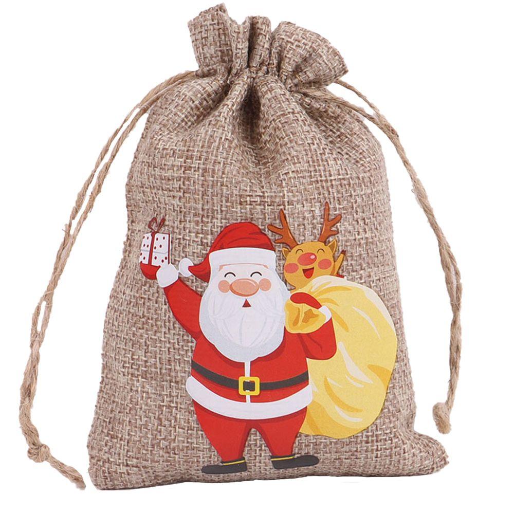 Party Wedding Drawstring Pouch Christmas Ornament Candy Bags Christmas Decorations Storage Bags