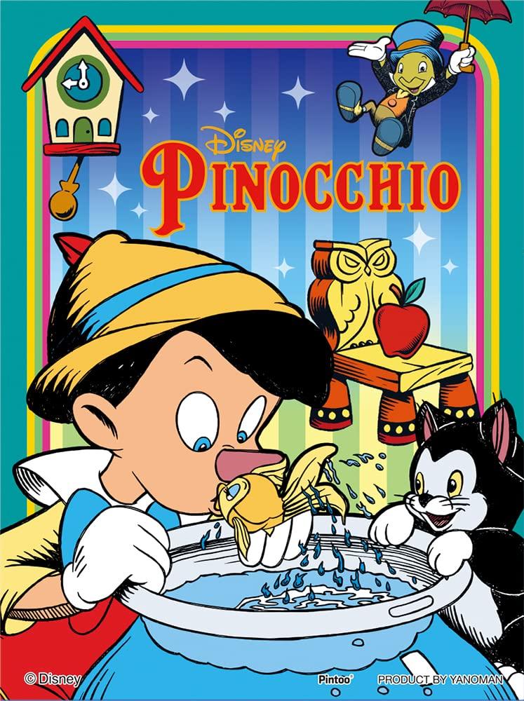 Yanoman 150-Piece Jigsaw Puzzle, Petit Paris Clear Series, Disney Classics, Pinocchio (7.6x10.2cm), 2308-23, Includes Piece Request Postcard and Easel