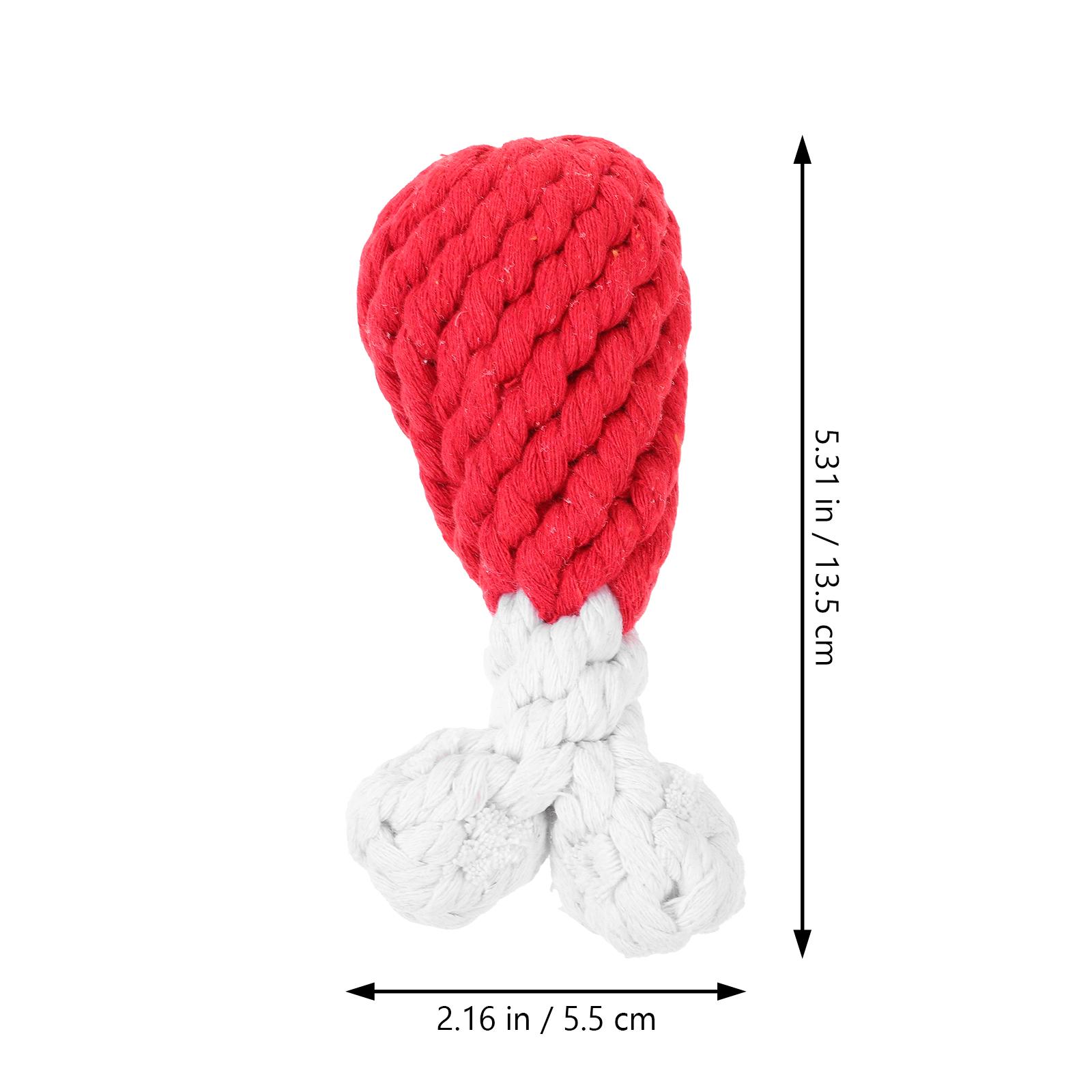 

1pc Pet Dog Woven Toy Chicken Drumstick Shape Animal Rope Dog Cute Dog Toy for Dog Chewers Braided Puppy Toys Teeth Cleaning S
