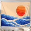 Abstract Ocean Sunset Tapestry