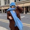 New Solid Color Atmosphere Scarf Women's Winter Korean Version Student Versatile Thickened Warm Scarf Shawl