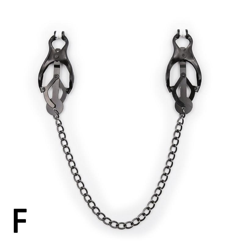 1 Pair Sexy Nipple Clamps Labia Clips With Chain Clip Sm Fetish Bust Massager Stimulate Sex Toy Flirt Bondage Exotic