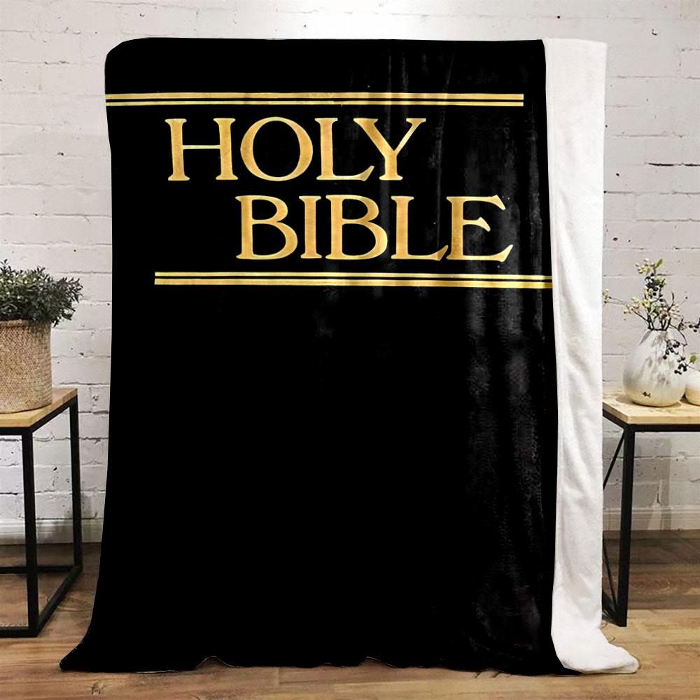 Holy Bible Text Blanket Printed Blanket for Living Room Bed Couch Lunch Break Soft Cozy Blanket for Friend's Festival Gift