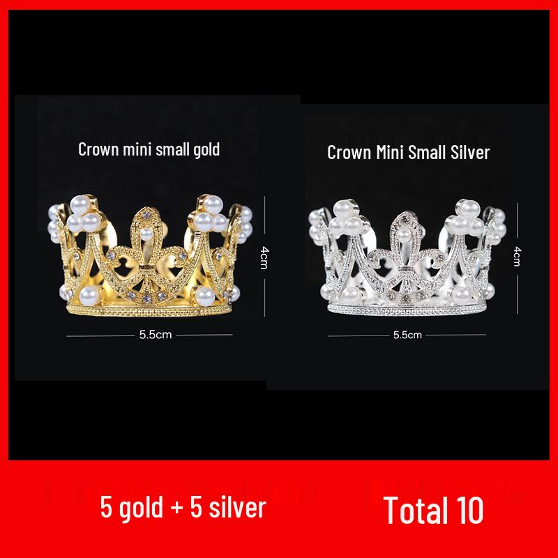 Queen Crown Cake Topper for Adults & Children - Gypsophila Pearl Birthday Decoration