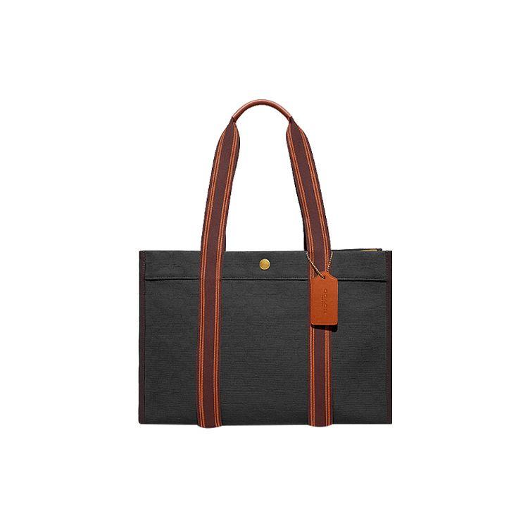 

Coach Spin 42 Monogram Print Snap Long Handle Jacquard Fabric Shoulder Bag Large Women shoulder bag Black C8633-B4M2 Basic Set (Bag+Dust Bag)