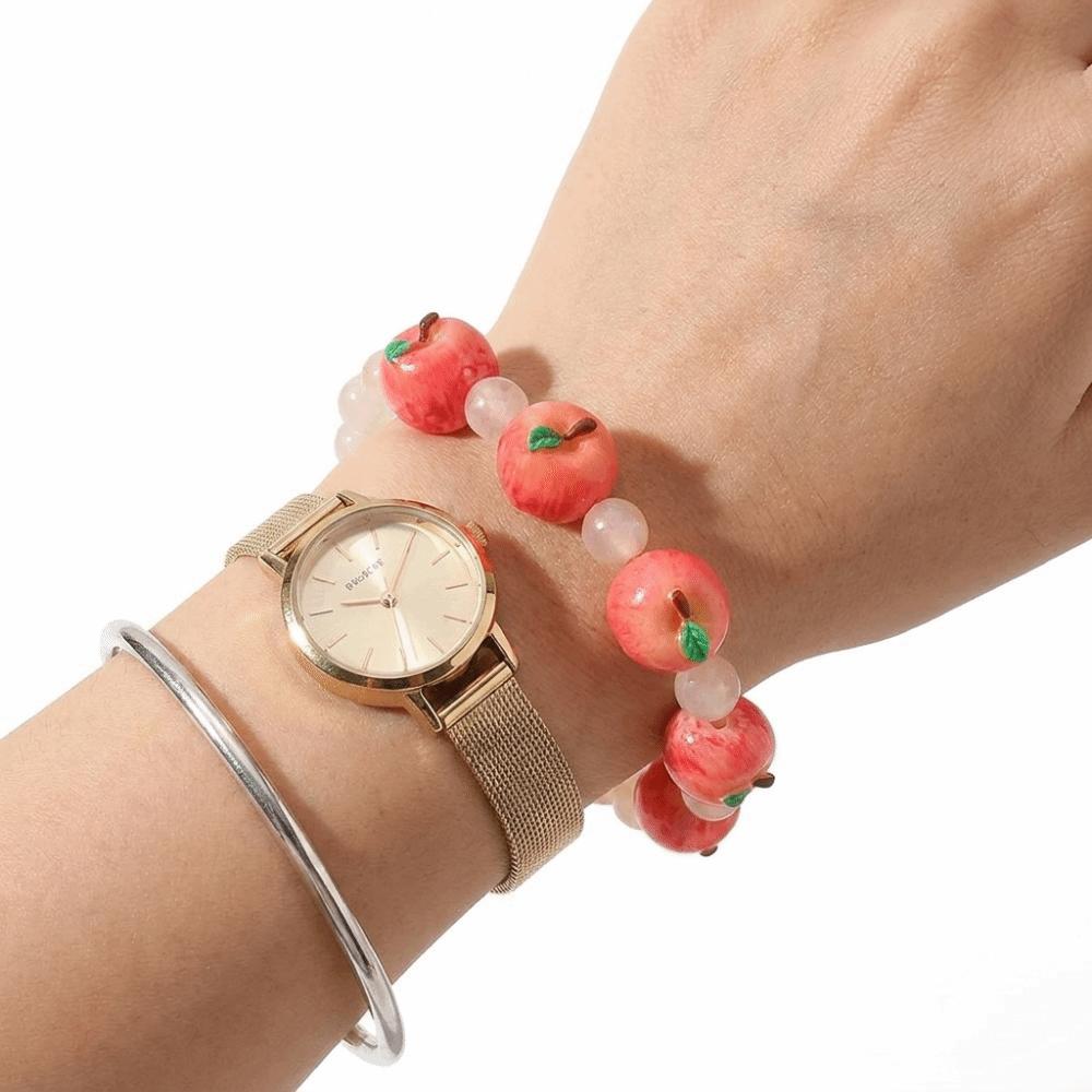 3D Colorful Beads Bracelet Simulated Summer Bohemian Jewelry Fashion Elastic Cord Bracelet Summer