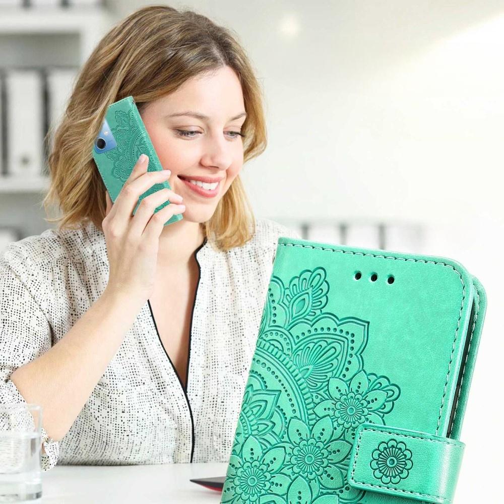 Flip Case for Xiaomi Redmi Note 12 5G / POCO X5 5G, Mandala, Green