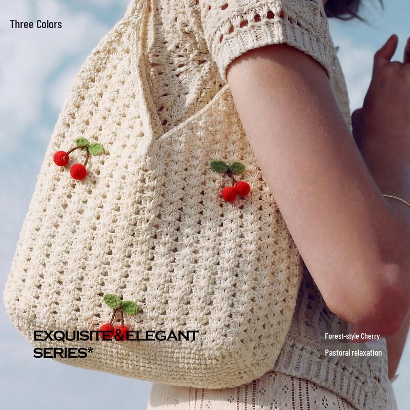 Sancai Woven Shoulder Tote Bag One Size