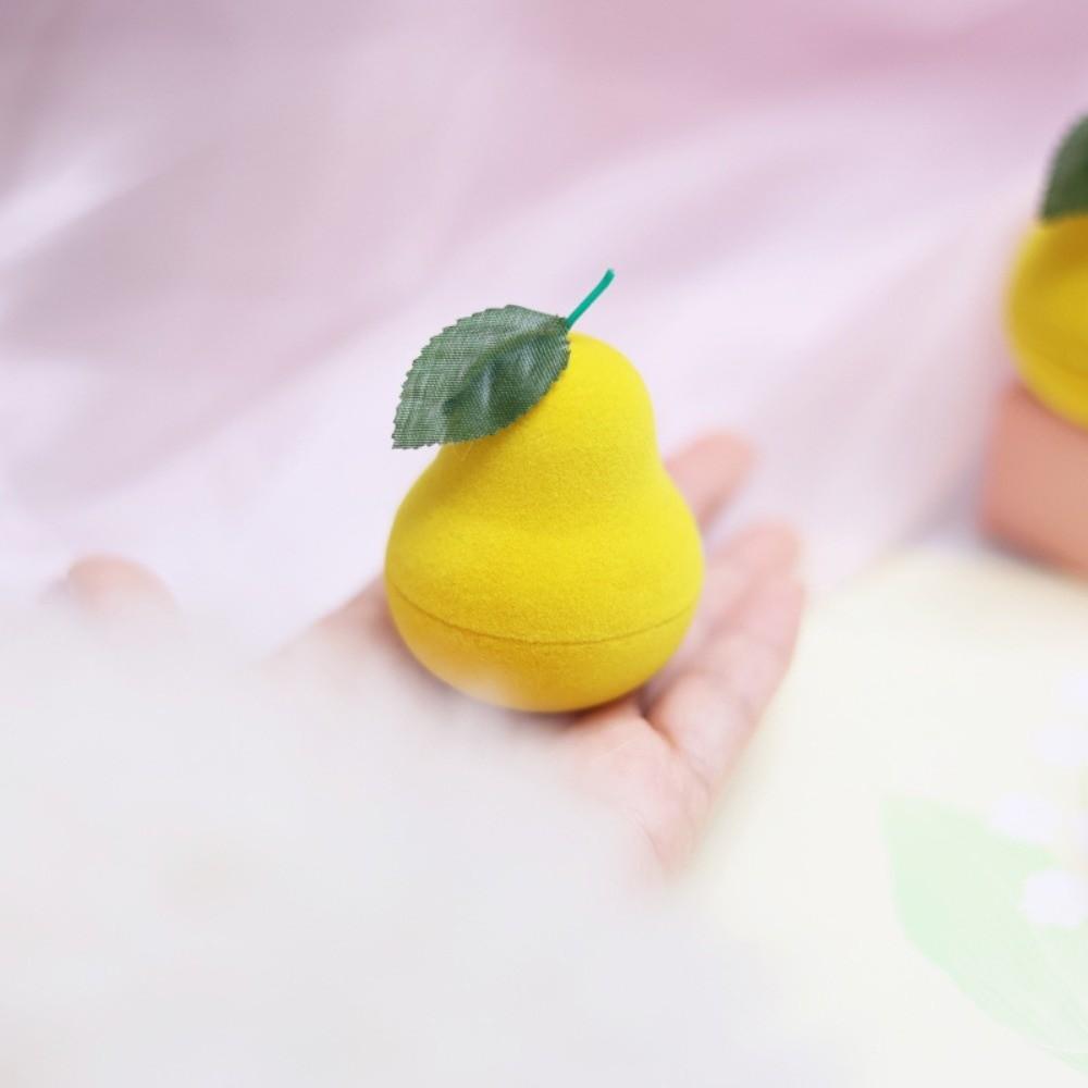 Anti-collision Cherry Necklace Organizer Pineapple Strawberry Fruit Ring Box Peach Orange Flocked Jewelry Box