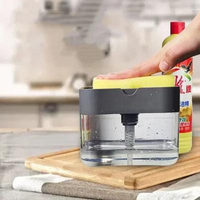 Hot Sale Soap Kitchen Sponge Soap Dispenser Bottle for Liquid Soap Dispenser Kitchen Sponge Dispenser Manual Kitchen Accessories