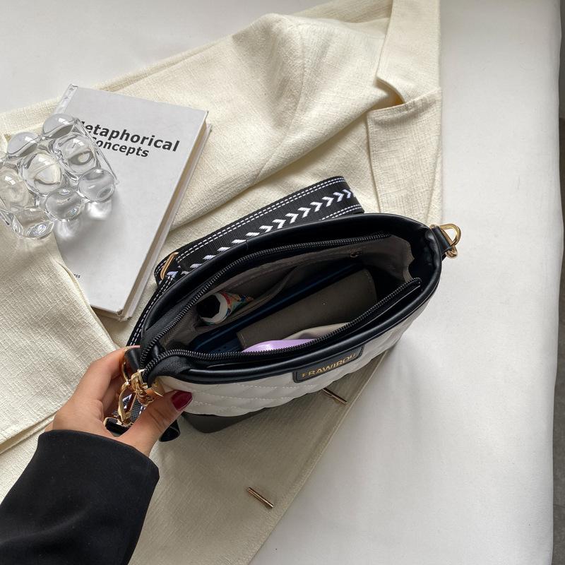 New fashionable and popular contrasting ribbon stray bag versatile shoulder messenger trendy women's bag