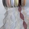 Iridescent Pearl Wave Silk Ribbon: Fishtail Yarn for Floral Arrangements & Decorations