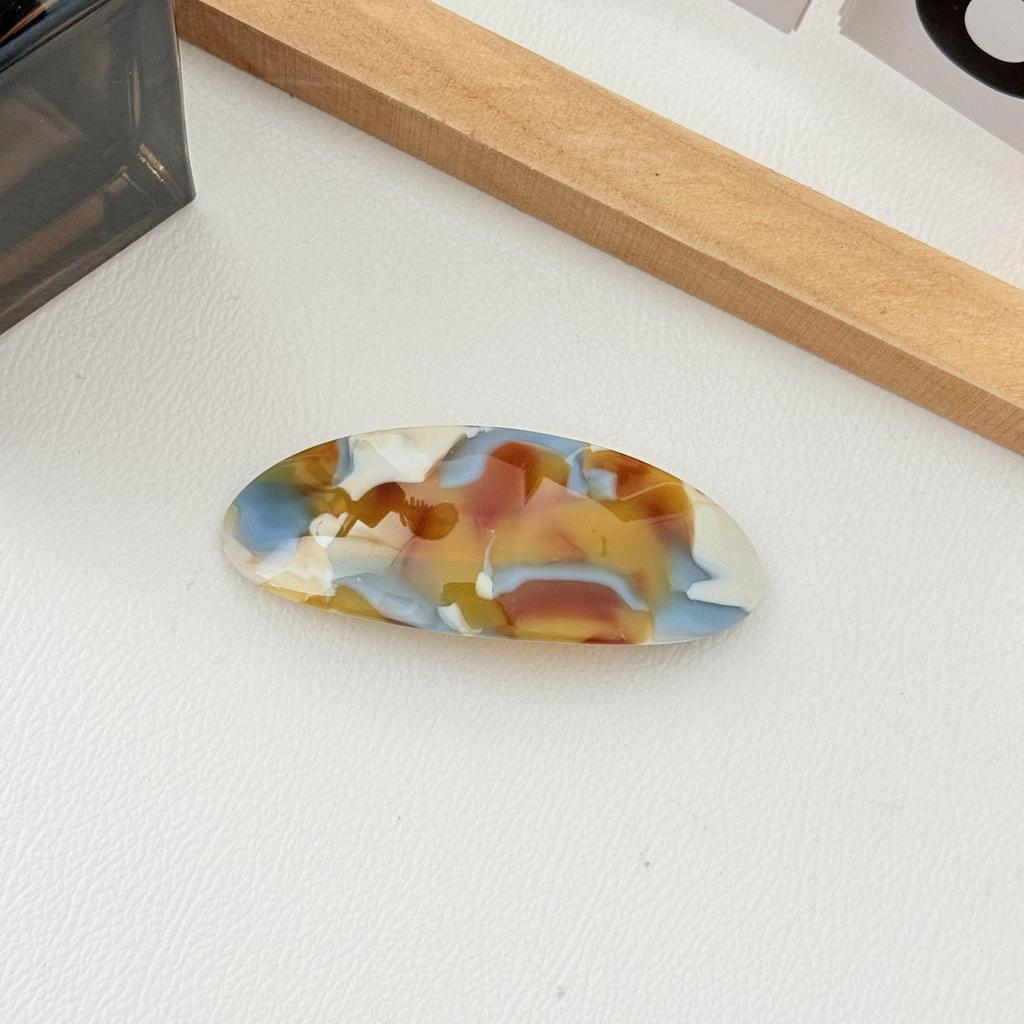 Clips de Păr Oval din Acetate Franceză pe Stoc pentru Cozi de Cal & Breton - Clips cu Arc și Accesoriu pentru Păr Parțial Strâns