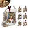 Reusable Money Storage Pendant Christmas Stocking Holder, Clear Cash Gift Clip Ornament for Tree Holiday Card Holder Hanging Decor, Transparent