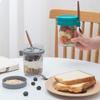 Beholder for havregrøt over natten med lokk og skje Bærbar frokost Havregryn Korn Nøtter Yoghurtkopp 350ML Fruktsalat Matoppbevaringsboks