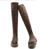 Fashion Suede Chelsea Boots Over The Knee  Women Flats Shoes Platform 2025 Winter New Round Toe Designer Gladiator Boots Goth Punk Botas
