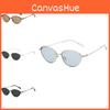Vintage Metal Cat Eye Sunglasses With Uv400 Protection For Stylish Outdoor Wear
