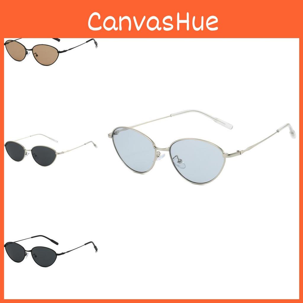 Vintage Metal Cat Eye Sunglasses With Uv400 Protection For Stylish Outdoor Wear
