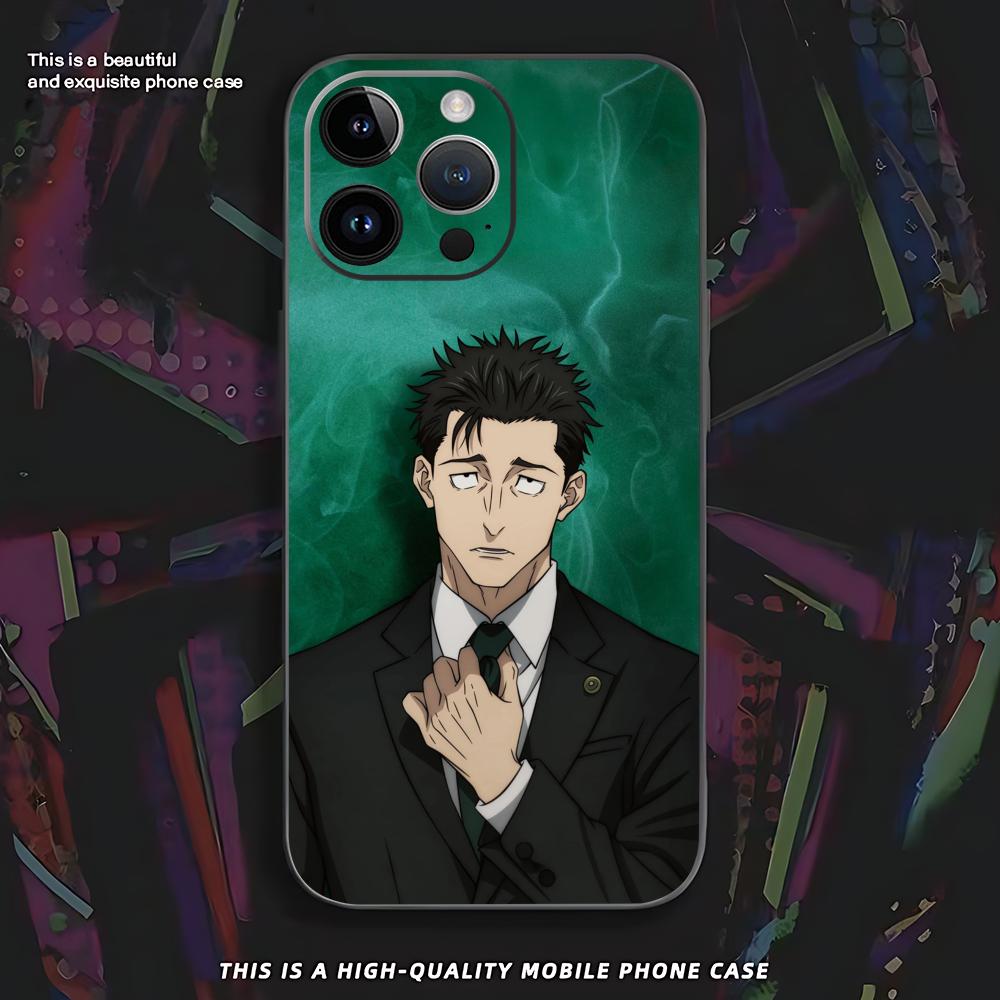 

Чехол для телефона Jujutsu K-Kaisen Хироми Хигурума для iPhone 17 air 16 e 15 14 13 12 11 XS XR Plus Mini Pro Max Мягкий черный чехол iPhone17 Pro