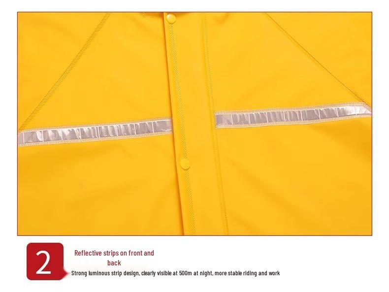 Reflective Knit Cycling Raincoat and Pants Set - Anti-Storm/Flood for Riders