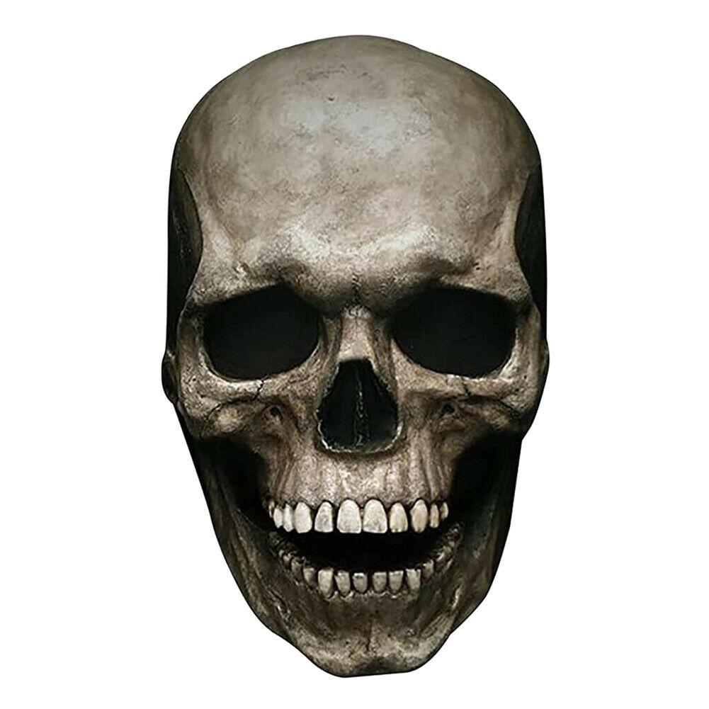 Latex Huvudskallemask Hjälm med Rörlig Käke Party Halloween Rekvisita Huvudbonad