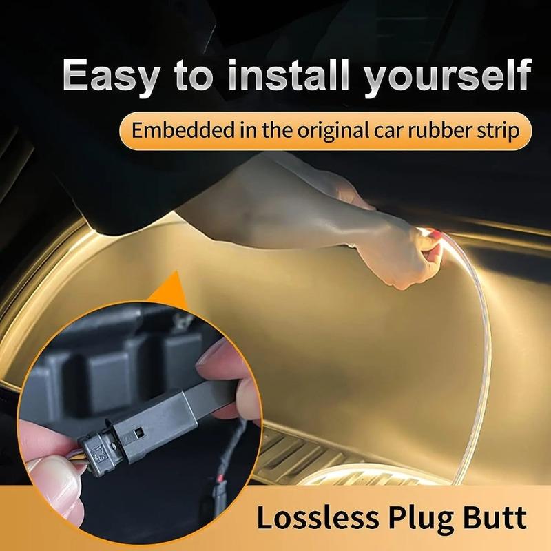 Universal for Tesla Model 3 Y - 12V Front Trunk Frunk LED Ambient Surround Light Flexible Silicone Strip Decorative Lamp