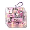 7 Grid Keycap Clicker Anti Stress Fidget Keyboard Keychain Decompression Button Hand Relax Party Favor Gift