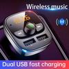 Car Mp3 Player Bluetooth 5.4 FM Transmitter Car Charger Adapter Dual USB Support TF Card & U Disk Hands-Free Call