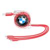 XZFG7 Car Fast Charging Micro USB Type-C 3-in-1 Data Cable For BMW X1 X2 X3 X5 X4 X6 X7 G30 G20 G32 G11 G12 F40 F30 F20 F10 F34 F07