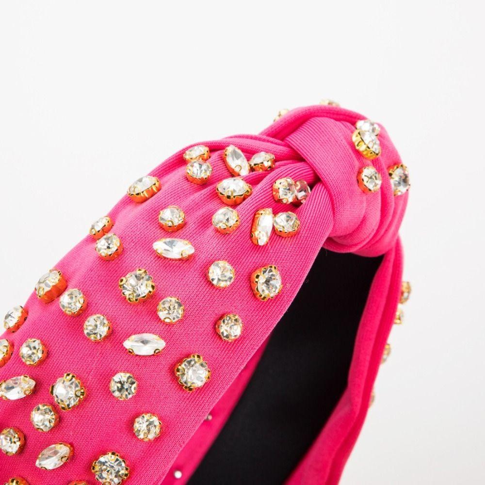 Full Diamond Knotted Headband Exaggerated Design Rhinestone Headband Women's Hair Accessories