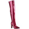 Mode Sexy Silber Rot Oberschenkel Hohe Stiefel Frauen Lackleder Gold Weiß Absätzen Overknee Hohe Stiefel Für Frauen Fetisch Lange Schuhe