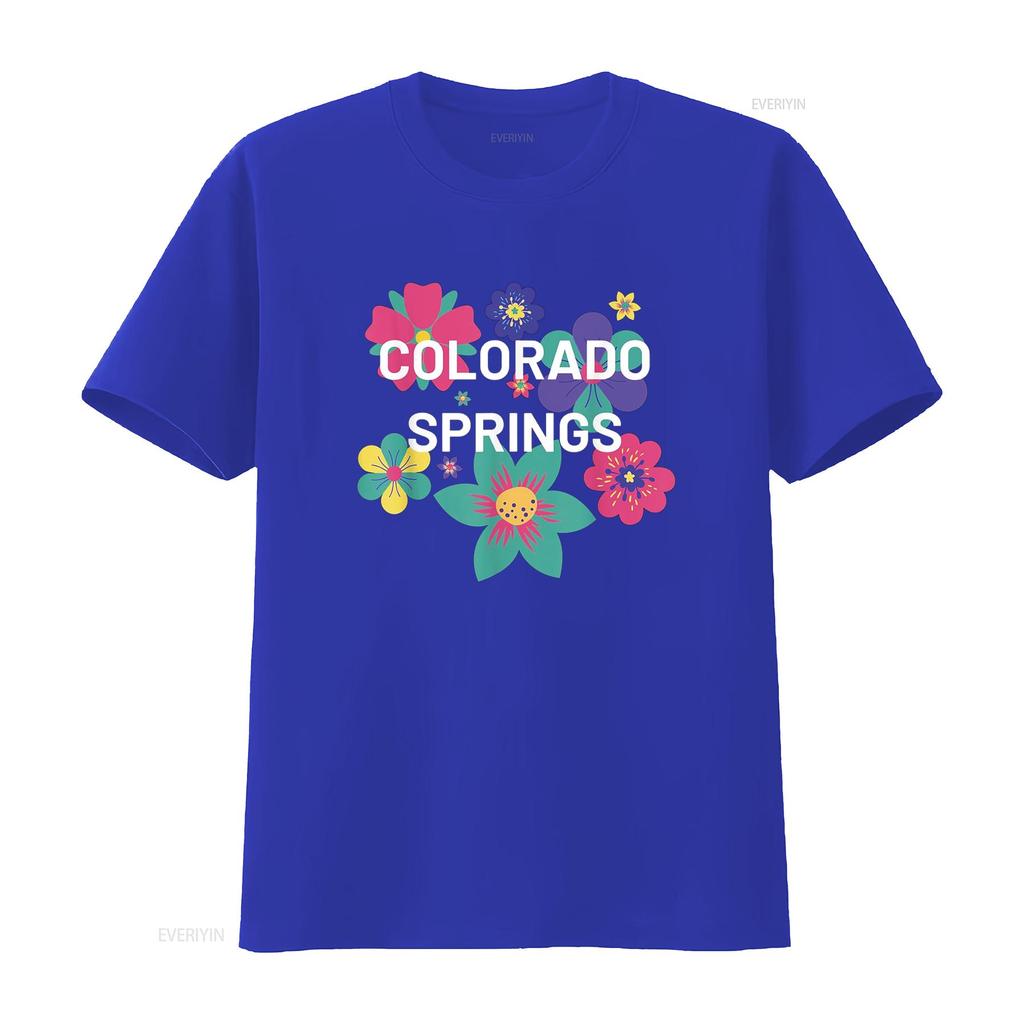 Colorado Springs Floral Souvenir T Shirt for Women and Kids vintage Washed graphic Unisex Soft Stylish designer clothes