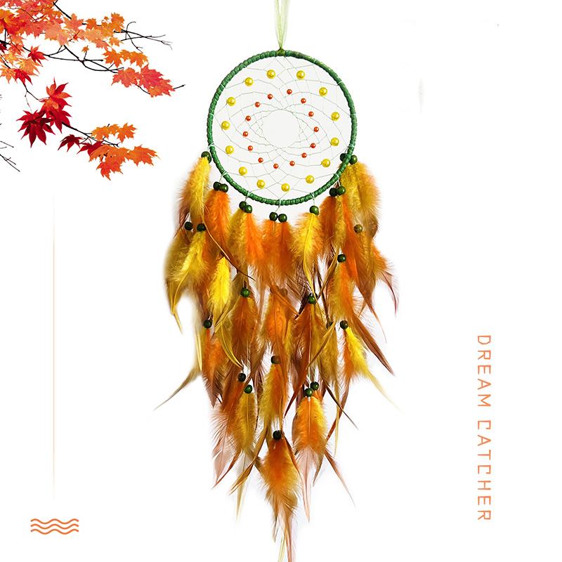 Bedroom Hanging Ornaments Dream Catcher Hand-woven Feather Wind Chime Wall Decor Creative Birthday Festival Gift Home Decoration
