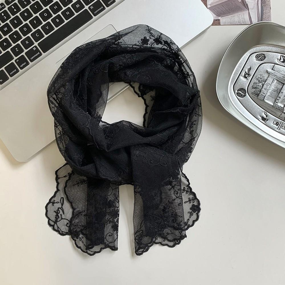 Lightweight Lace Scarf Long Shawl Headscarf Fashion Sunscreen Lace Shawl  Summer