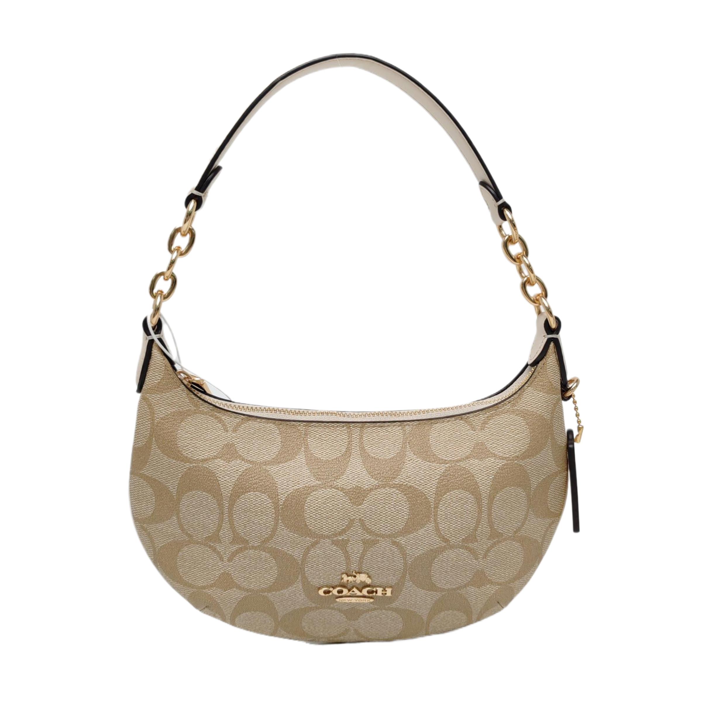 [Pre-Owned] Payton 21 Classic Monogram Zipper Closure PVC Leather Half Moon Shoulder Bag - Excellent #5MQPMG ONE SIZE