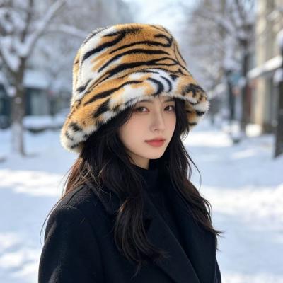 Korean Style Plush Bucket Hat Velvet Fluffy Warm Hat Fashion Faux Fur Fisherman Hat  Outdoor