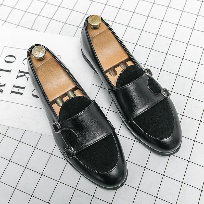 Men s Large Leather Loafers - Slip-on, Casual, Trendy British Style 45