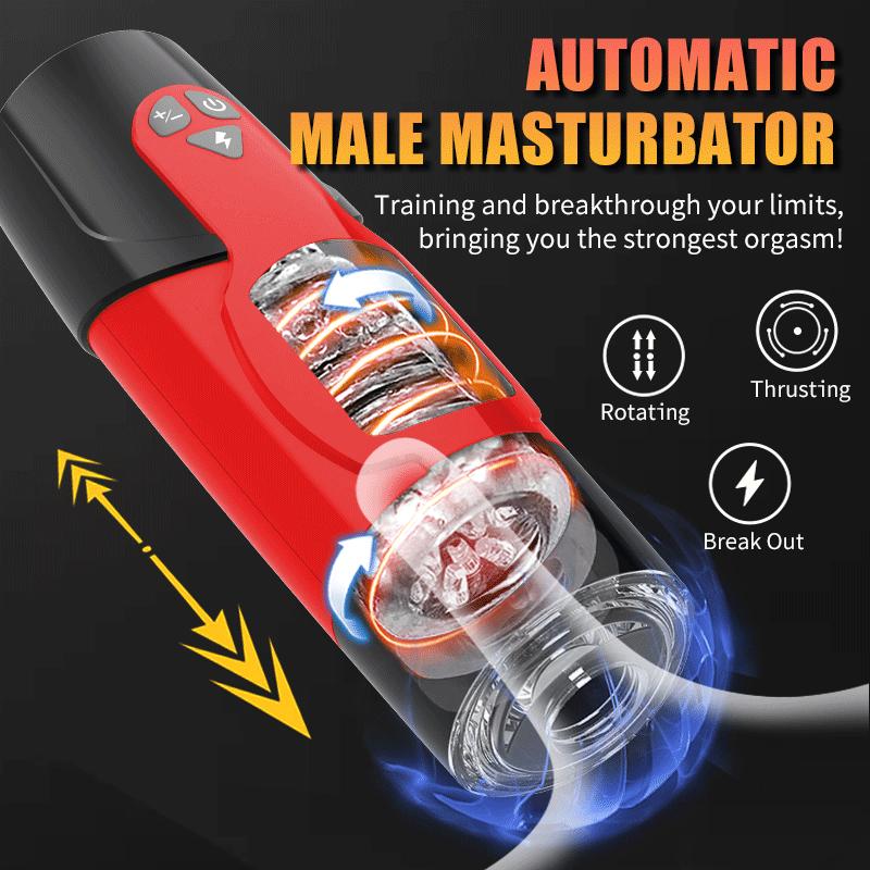 Masturbation Cup Toy, Automatic Sucking and Telescopic Rotating Aircraft Cup, Electric Masturbation Cup Sex Toy for Men