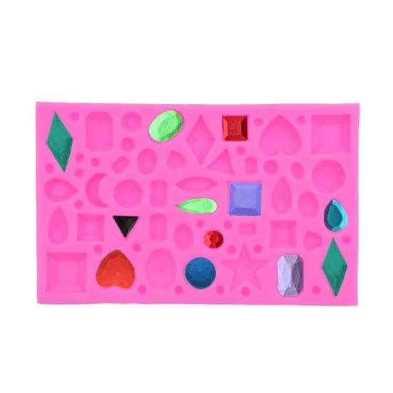 Edelsten Diamantform Fondantform Silikonkake DIY Sjokolade Godteri Bakeverktøy