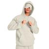 Mens Solid Color Hooded Sweatshirt Loose Fit Long Sleeve Winter Sport Casual Top