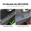 For Renault Clio 4 2013 2014 2015 2016 2017 2018 Soft Carbon Fiber Sticker LHD RHD Car Front Window Lift Inner Frame Interior.