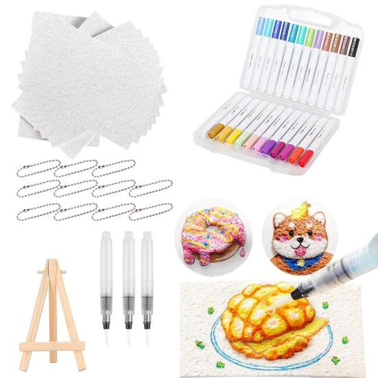 Kouzelná nadýchaná barva sada 3D nadýchaná popcornová kreslicí sada DIY sada pro malování textur Bublinkové kreslicí tužky Umělecké potřeby pro děti Řemesla Pohlednice