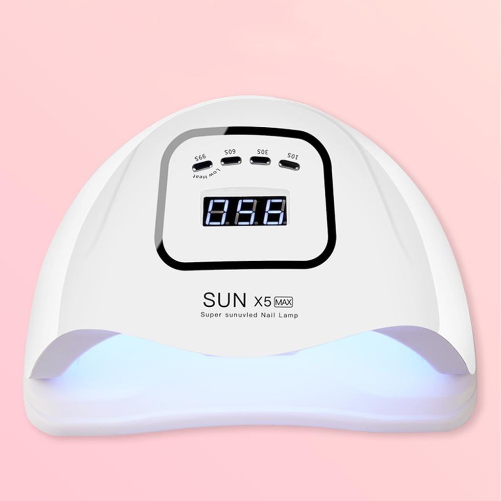 Retoo X5 MAX 80W UV LED Nail Lamp with 45 Dual Light Source Beads, Motion Sensor & LCD Display, Detachable Base, Timer, White